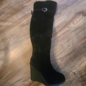 Black Suade high boots